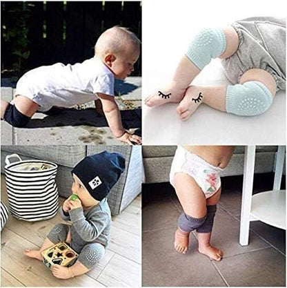Baby Crawling Anti Slip Knee Pads, Unisex Baby Knee Protectors Toddler Leg Warmer Safety Walking Kneepads 2 Pairs