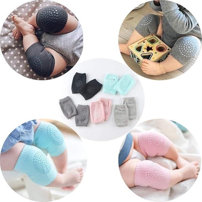 Baby Crawling Anti Slip Knee Pads, Unisex Baby Knee Protectors Toddler Leg Warmer Safety Walking Kneepads 2 Pairs