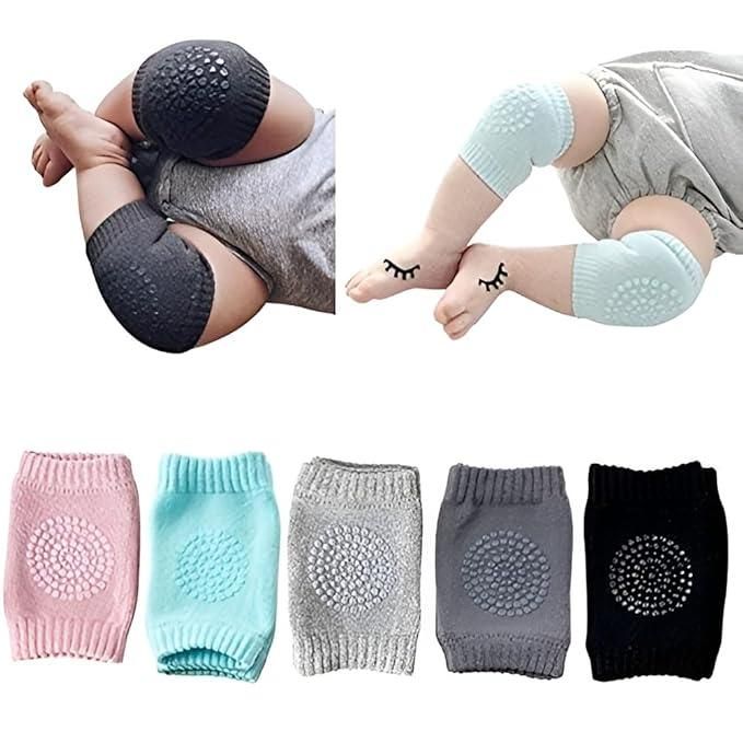 Baby Crawling Anti Slip Knee Pads, Unisex Baby Knee Protectors Toddler Leg Warmer Safety Walking Kneepads 2 Pairs
